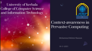 Read more about the article Context-awareness in Pervasive Computing