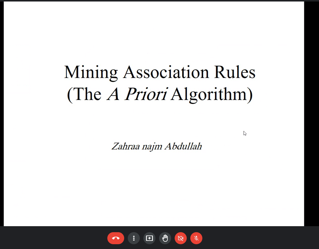 Read more about the article A webinar entitled Apriori algorithm