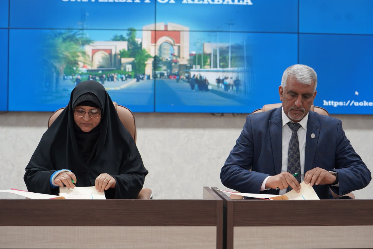 You are currently viewing The University of Karbala signs a mechanism for scientific collaboration with Al-Zahraa University for Women in Karbala