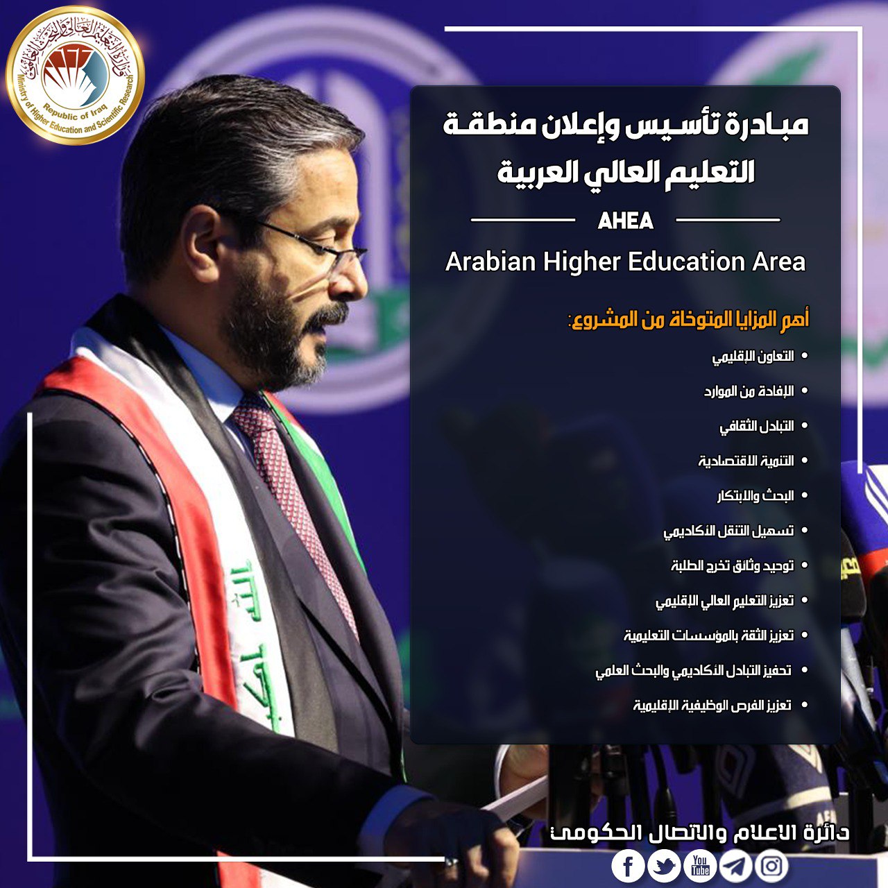 You are currently viewing The anticipated benefits of Minister of Higher Education and Scientific Research, Dr. Na’eem Al-Aboudi’s initiative to establish and declare the Arab Higher Education Zone.