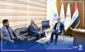 Read more about the article The Dean of the College of Computer Science receives a member of the Karbala Provincial Council.