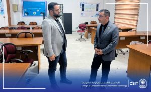 Read more about the article The visit of the Dean of the College of Computer Science to the Scientific Departments Building.