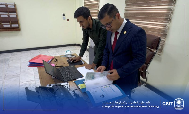 Read more about the article The Dean of the College of Computer Science and Information Technology visited the Registration Department.