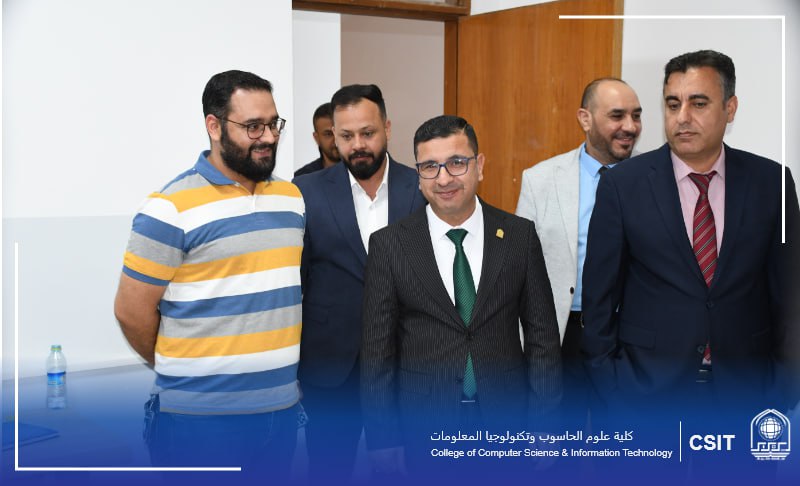 Read more about the article The visit of the Dean of the College of Computer Science to the building of the scientific departments.
