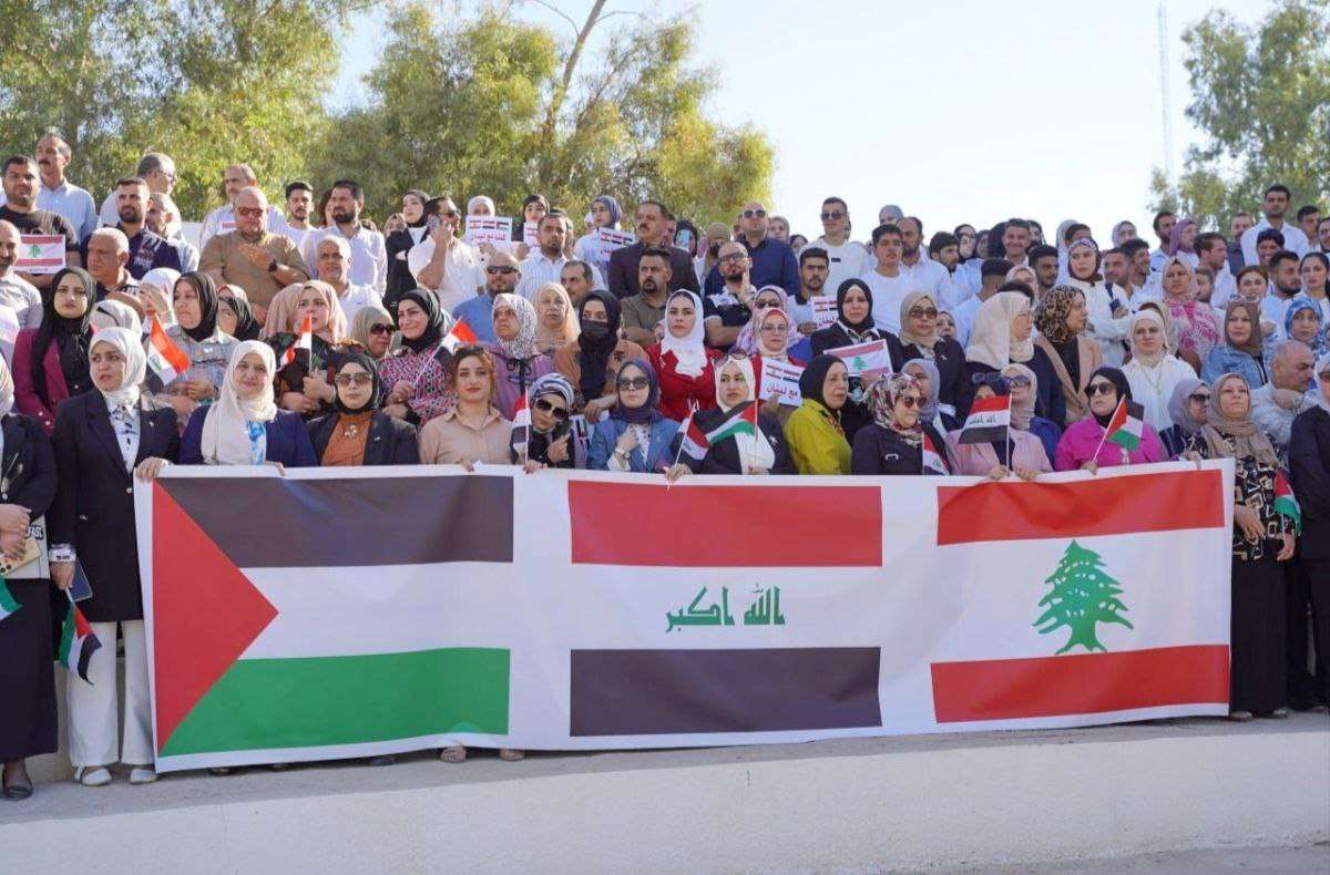 You are currently viewing In support of the Palestinian and Lebanese peoples Iraqi universities organise vigils against the Chinese aggression