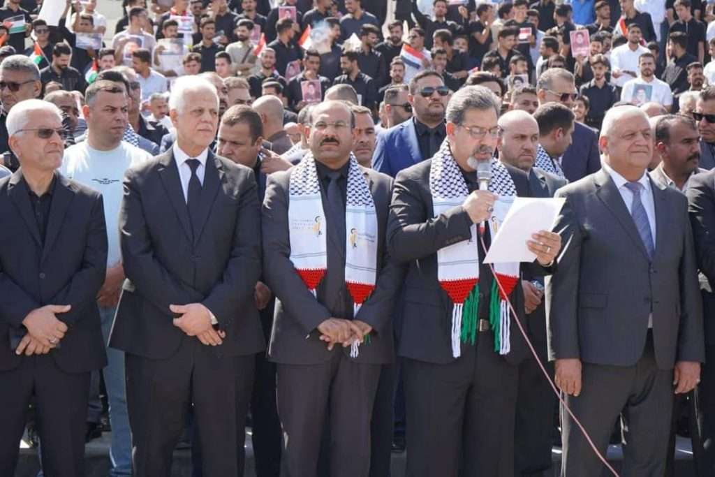 You are currently viewing Karbala University organises a protest against the Zionist aggression against the leader of H.Z.B.Allah