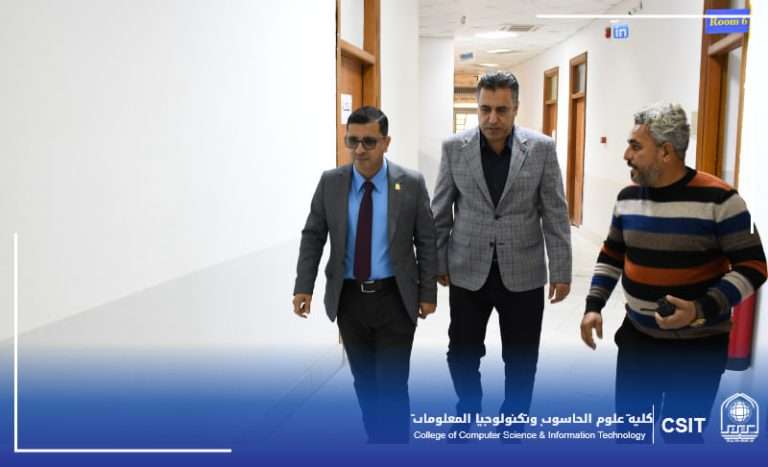 You are currently viewing The visit of the Dean of the College of Computer Science and Information Technology to the scientific departments.