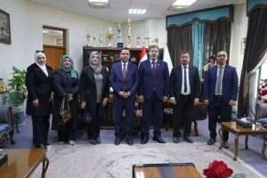 Read more about the article Karbala University President receives the ministerial committee to follow up the implementation of university activities