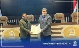 Read more about the article Karbala University President honours the Dean of the College of Computer Science and Information Technology