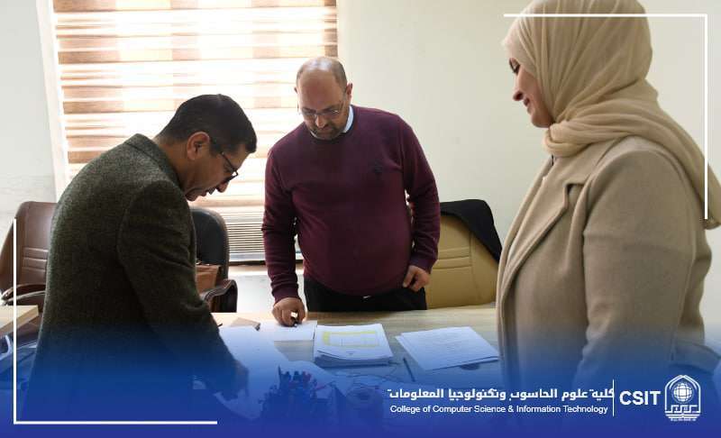 You are currently viewing The visit of the Dean of the College of Computer Science and Information Technology to the examination committee of the Department of Information Technology