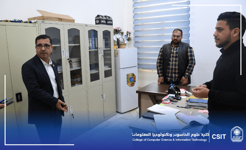 You are currently viewing Visit of the Dean of the College of Computer Science and Information Technology to the Equipment Unit