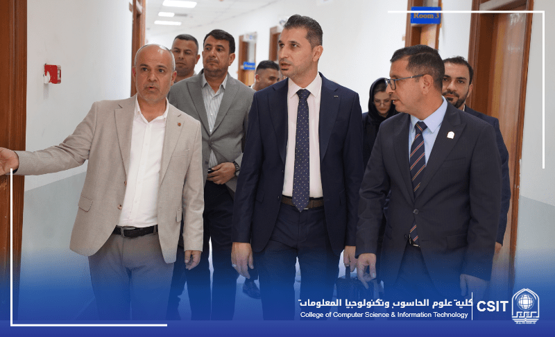 You are currently viewing A Delegation from the Ministry of Higher Education Visits the College of Computer Science and Information Technology to Review Preparations for the Opening of the Cybersecurity Department