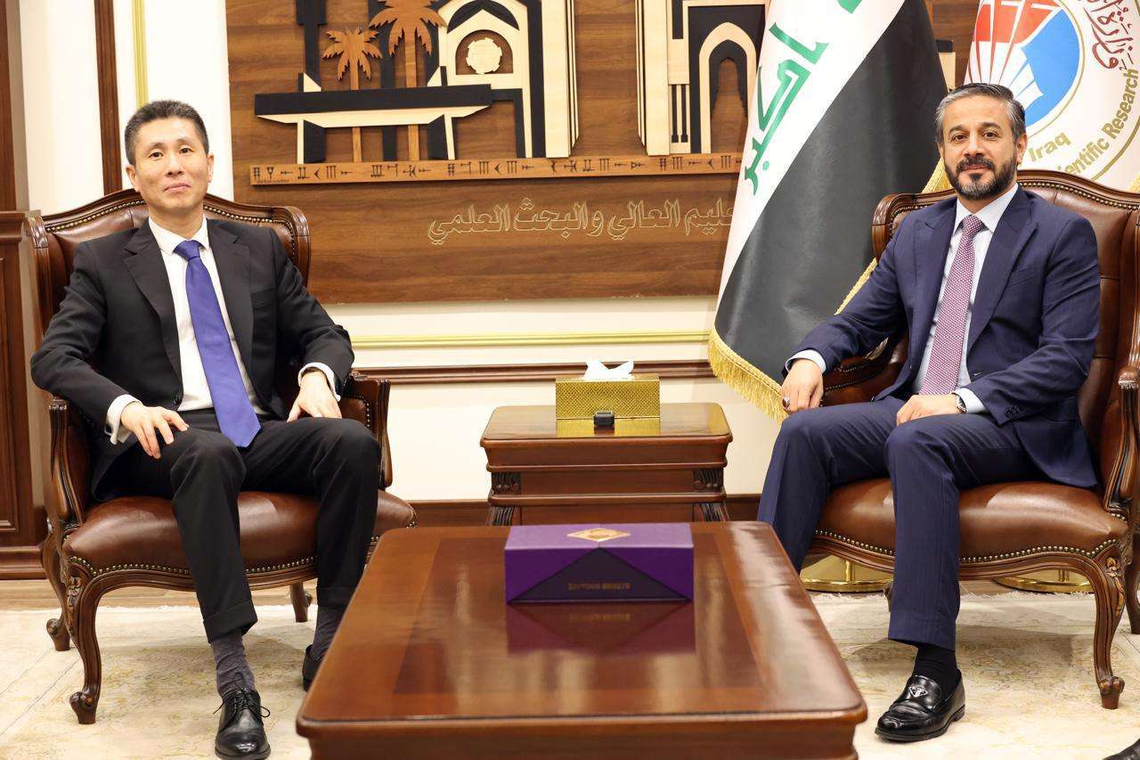 You are currently viewing Minister of Higher Education Receives Chinese Ambassador and Calls for the Establishment of a Joint Iraqi-Chinese University Specialized in Artificial Intelligence