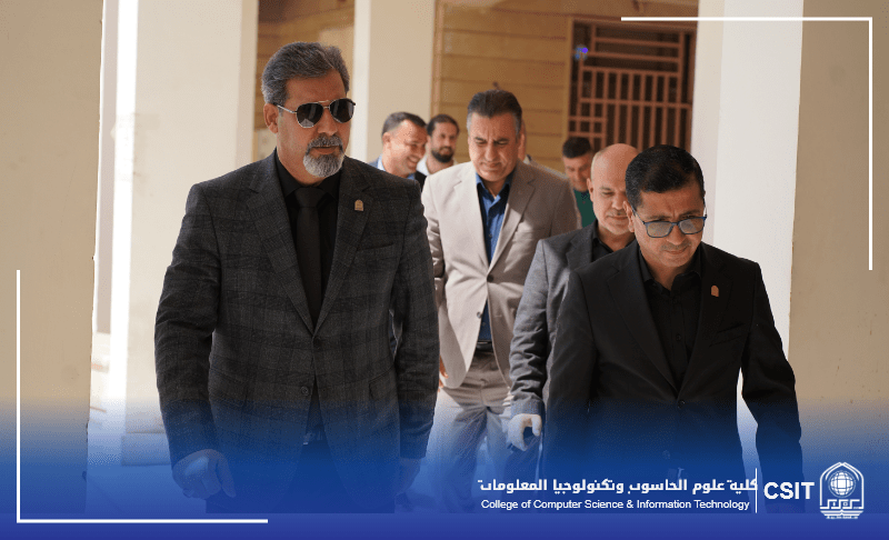 You are currently viewing President of the University of Karbala Visits the College of Computer Science and Information Technology to Oversee the Competitive Examination for Graduate Studies