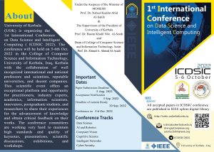Read more about the article المؤتمر العلمي الدولي في علم البيانات والذكاء الاصطناعي ( ICDSIC2022 )