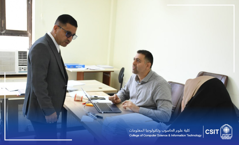Read more about the article زيارة عميد كلية علوم الحاسوب الى اللجان الامتحانية.