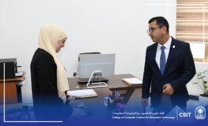 Read more about the article زيارة عميد كلية علوم الحاسوب إلى شعبة ضمان الجودة