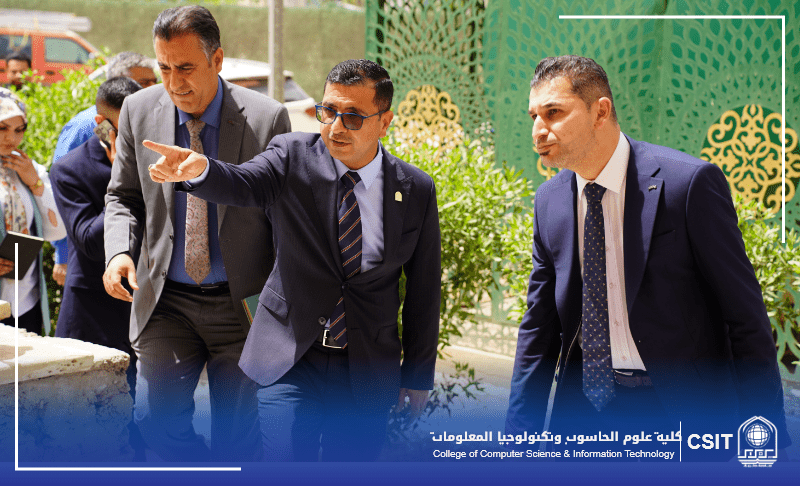 You are currently viewing لجنة من وزارة التعليم العالي تزور كلية علوم الحاسوب وتكنولوجيا المعلومات للاطلاع على استعدادات افتتاح قسم الأمن السيبراني
