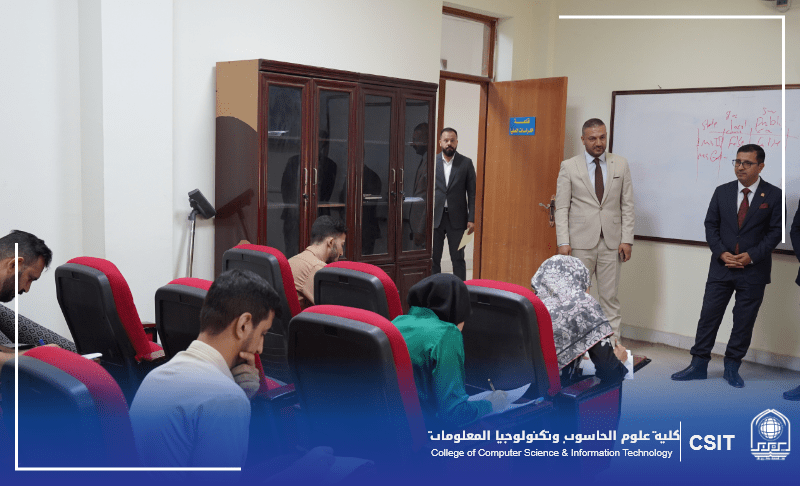 You are currently viewing السيد العميد يتابع سير امتحانات طلبة الدراسات العليا