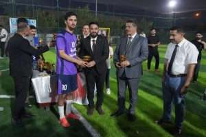 Read more about the article جامعة كربلاء تختتم بطولة رئيس الجامعة لخماسي كرة القدم