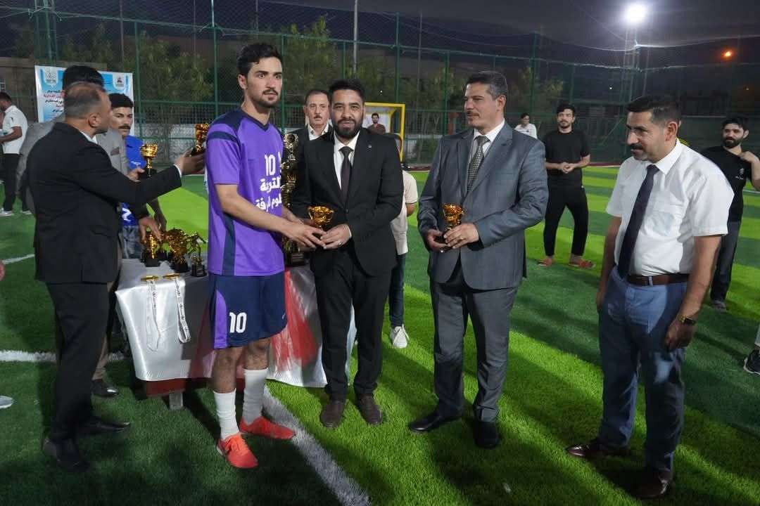 You are currently viewing جامعة كربلاء تختتم بطولة رئيس الجامعة لخماسي كرة القدم