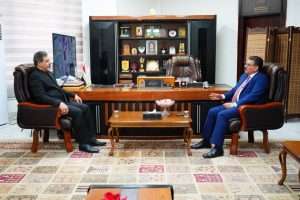 Read more about the article رئيس الجامعة يستقبل رئيس جامعة الحلة لبحث آفاق التعاون العلمي