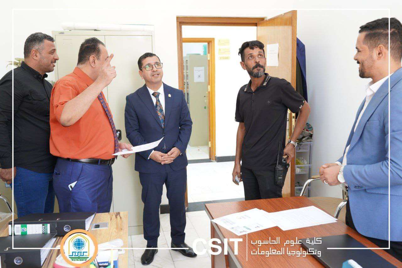 You are currently viewing السيد عميد كلية علوم الحاسوب وتكنولوجيا المعلومات يزور الشعبة القانونية في بناية العمادة