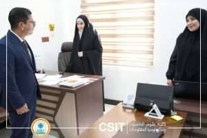 Read more about the article عميد كلية علوم الحاسوب وتكنولوجيا المعلومات يزور شعبة الدراسات العليا في بناية العمادة