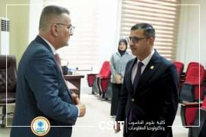 Read more about the article السيد عميد كلية علوم الحاسوب وتكنولوجيا المعلومات يزور الأقسام العلمية