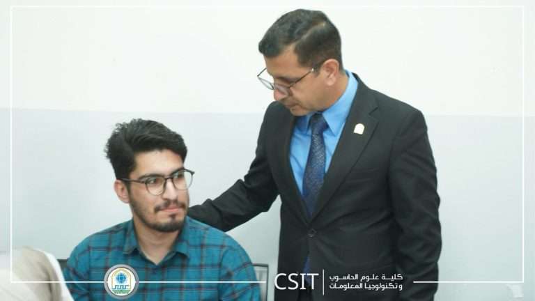 عميد كلية علوم الحاسوب يتابع سير الامتحان المشترك مع جامعة وارث الأنبياء وجامعة الحلة